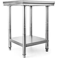 VEVOR Mesa de Trabajo de Acero Inoxidable 60x60x80cm Tabla de Cocina Profesional Cocina de Acero Inoxidable Tabla de…